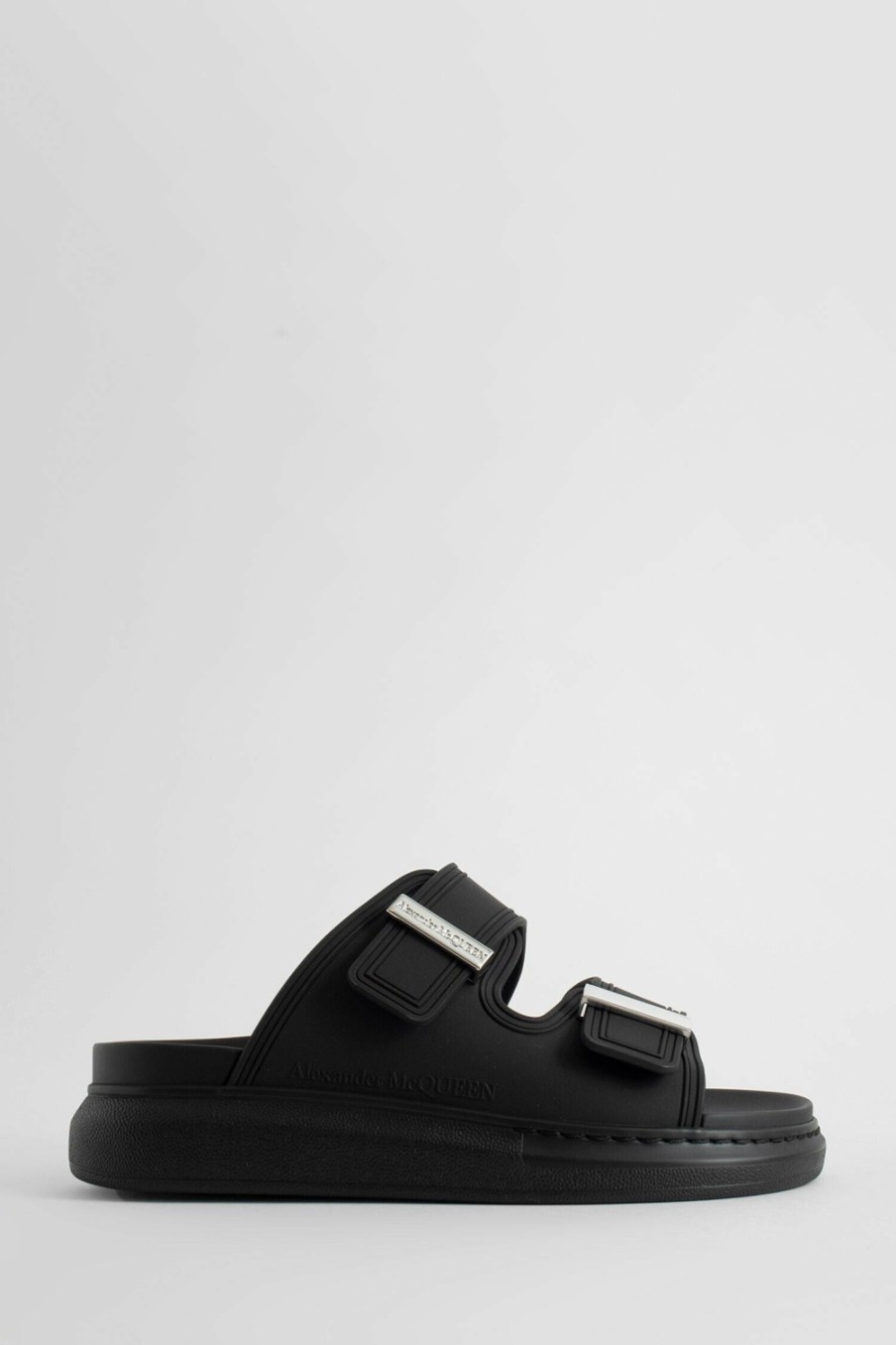 Women ALEXANDER MCQUEEN Slides | Alexander Mcqueen Women'S Black Hybrid ...