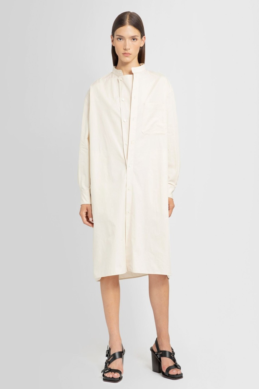 Women LEMAIRE Dresses | Lemaire Women'S Off-White Officer Collar Shirt ...