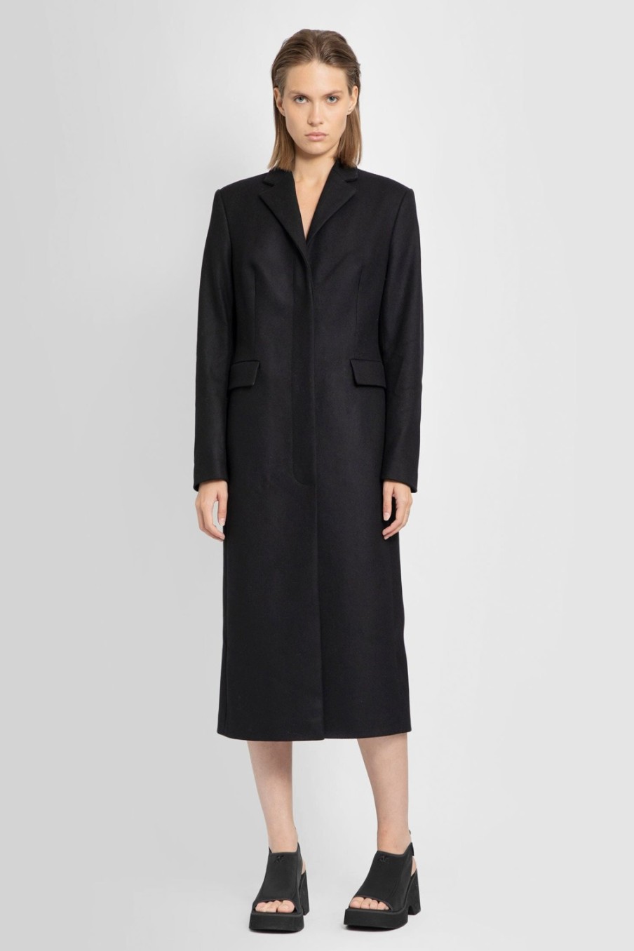 Women MISBHV Coats | Misbhv Women'S Black Classic Wool Coat ⋆ Fesyenshop